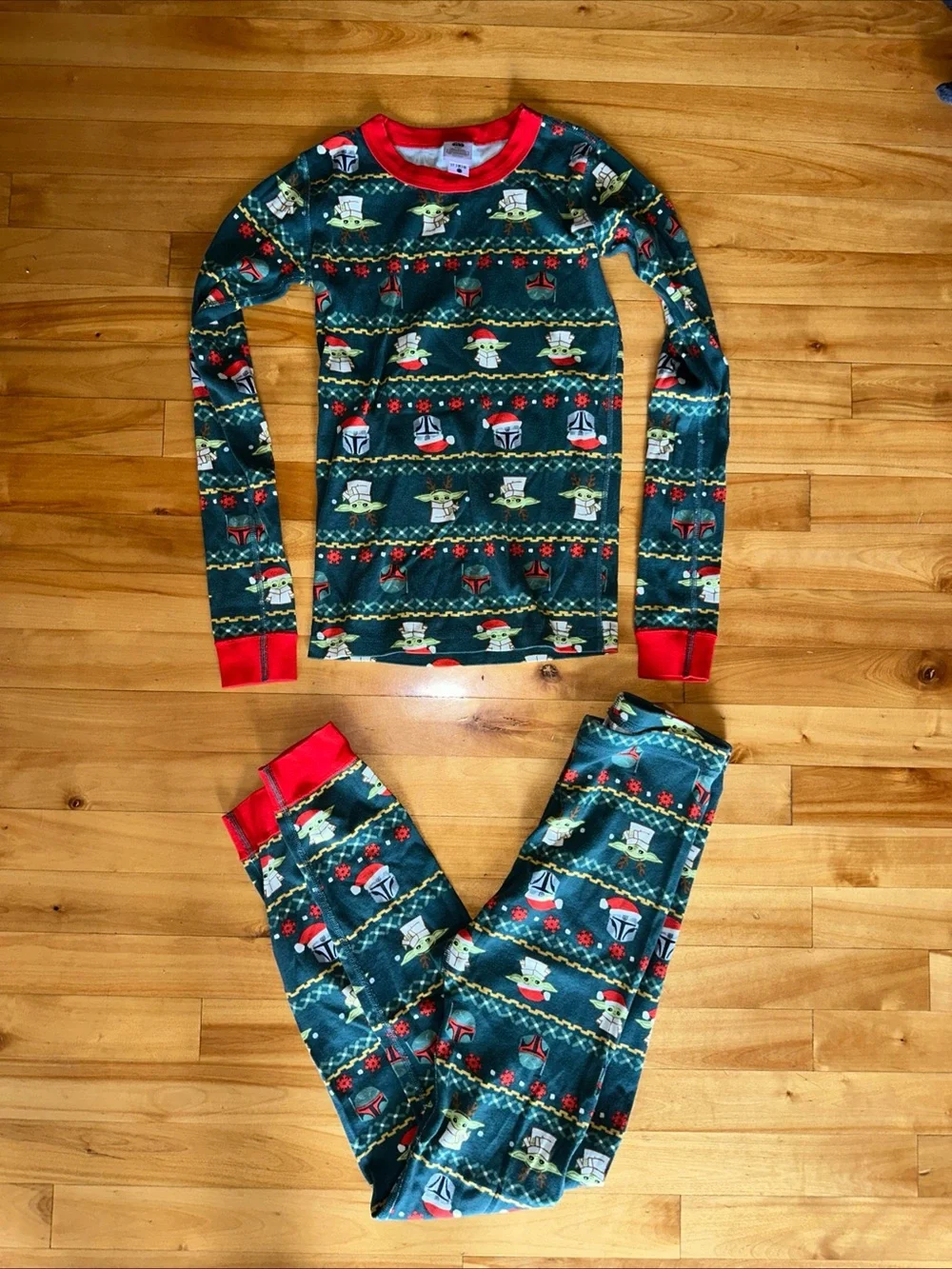 Hanna Andersson Star Wars Grogu Yoda Mandalorian Pajama Set 12 Organic Cotton